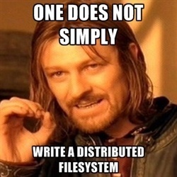 One does not simply write a Distributed Filesystem